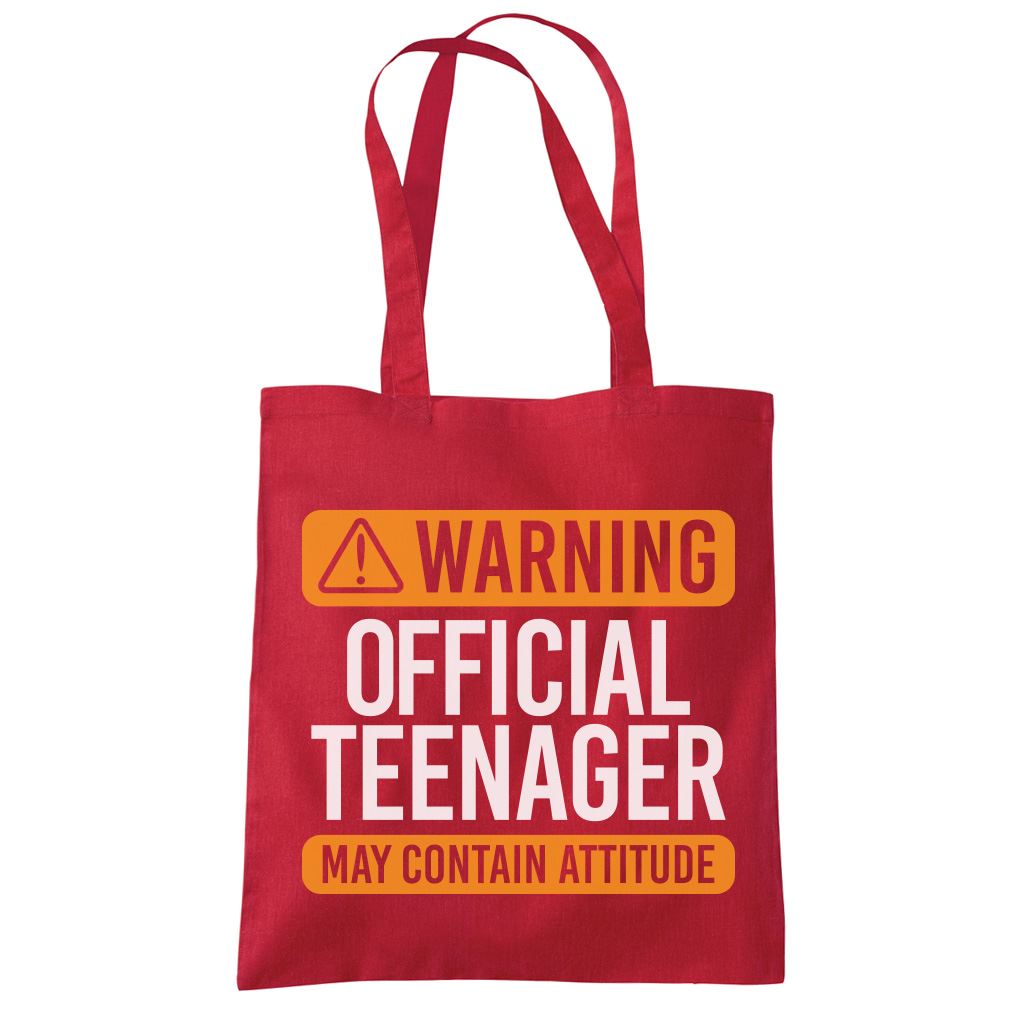 Warning Official Teenager - Tote Shopping Bag
