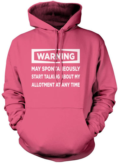 Warning May Start Talking About My Allotment - Kids Unisex Hoodie