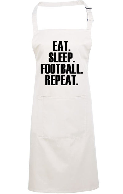 Eat Sleep Football Repeat - Apron - Chef Cook Baker