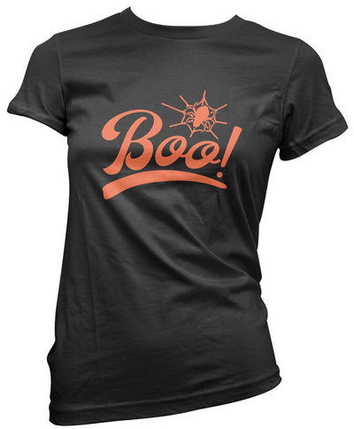 Boo! Spiders Web - Womens T-Shirt