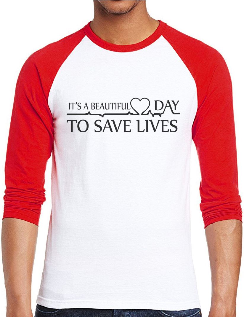 It's a Beautiful Day To Save Lives - Men Baseball Top