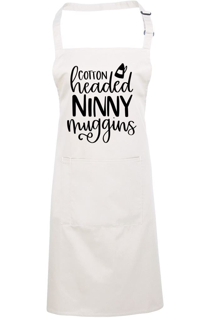 Cotton Headed Ninny Muggins - Apron - Chef Cook Baker