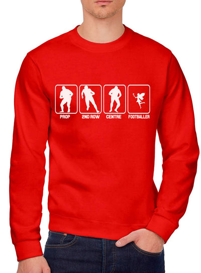 Rugby - Prop, 2nd Row Centre Footballer "Fairy" - Youth & Mens Sweatshirt