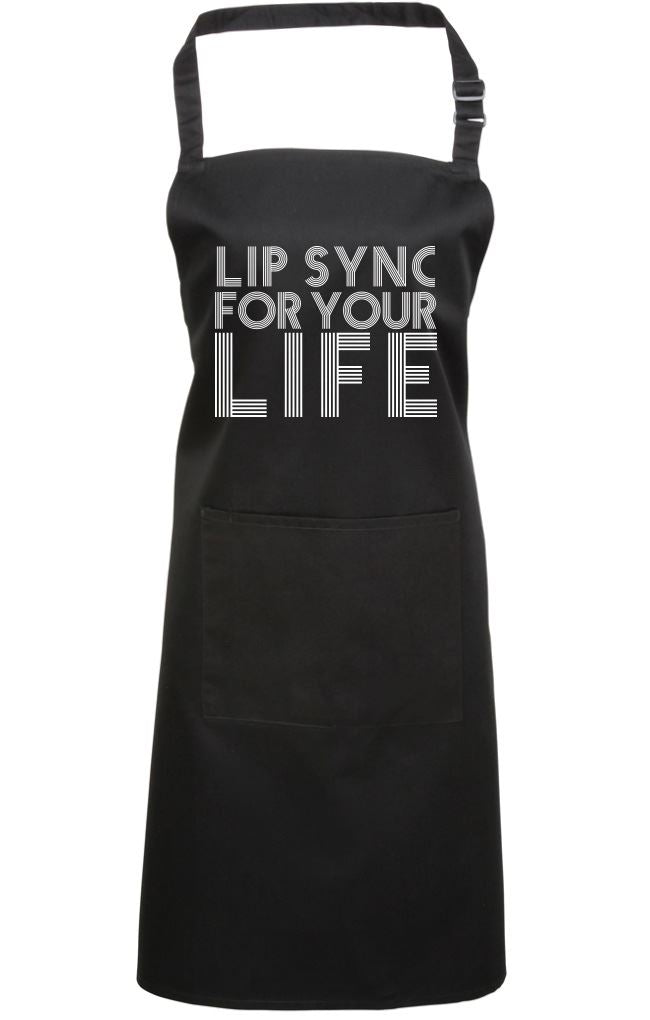 Lip Sync For Your Life - Apron - Chef Cook Baker