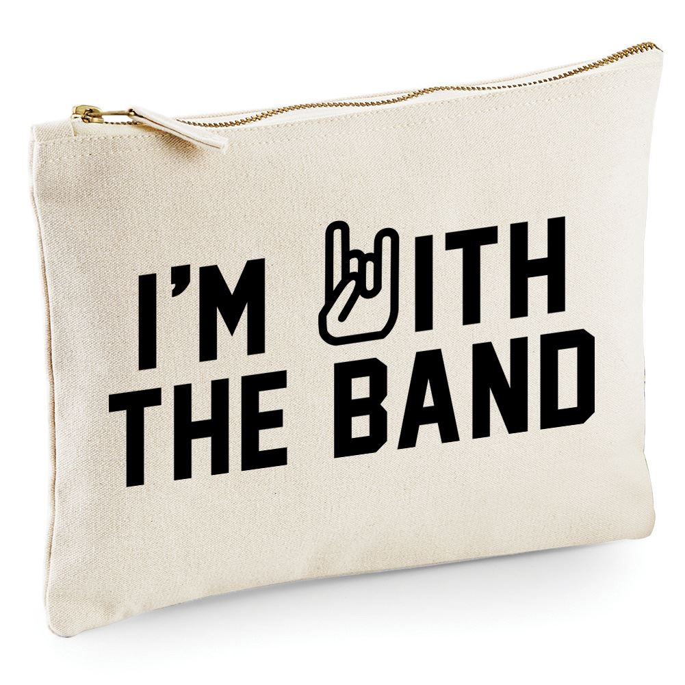 I'm With The Band - Zip Bag Costmetic Make up Bag Pencil Case Accessory Pouch
