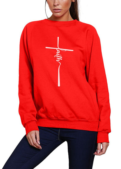 Faith Christian Cross - Youth & Womens Sweatshirt
