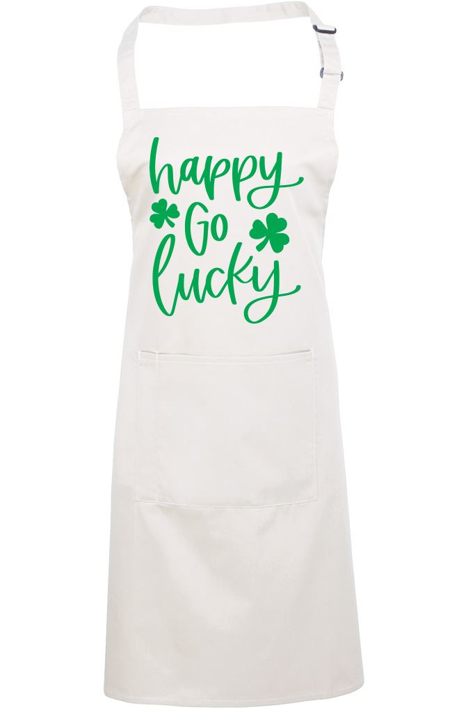 Happy Go Lucky St Patrick's Day - Apron - Chef Cook Baker