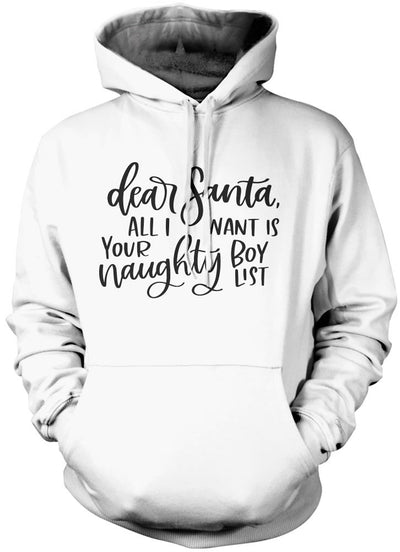 Dear Santa All I Want is Your Naughty Boy List - Unisex Hoodie