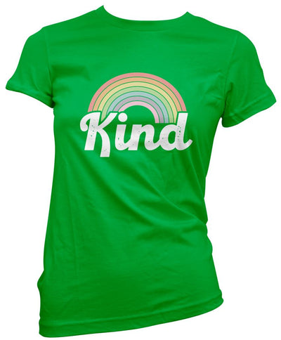 Be Kind Rainbow Womens T-Shirt