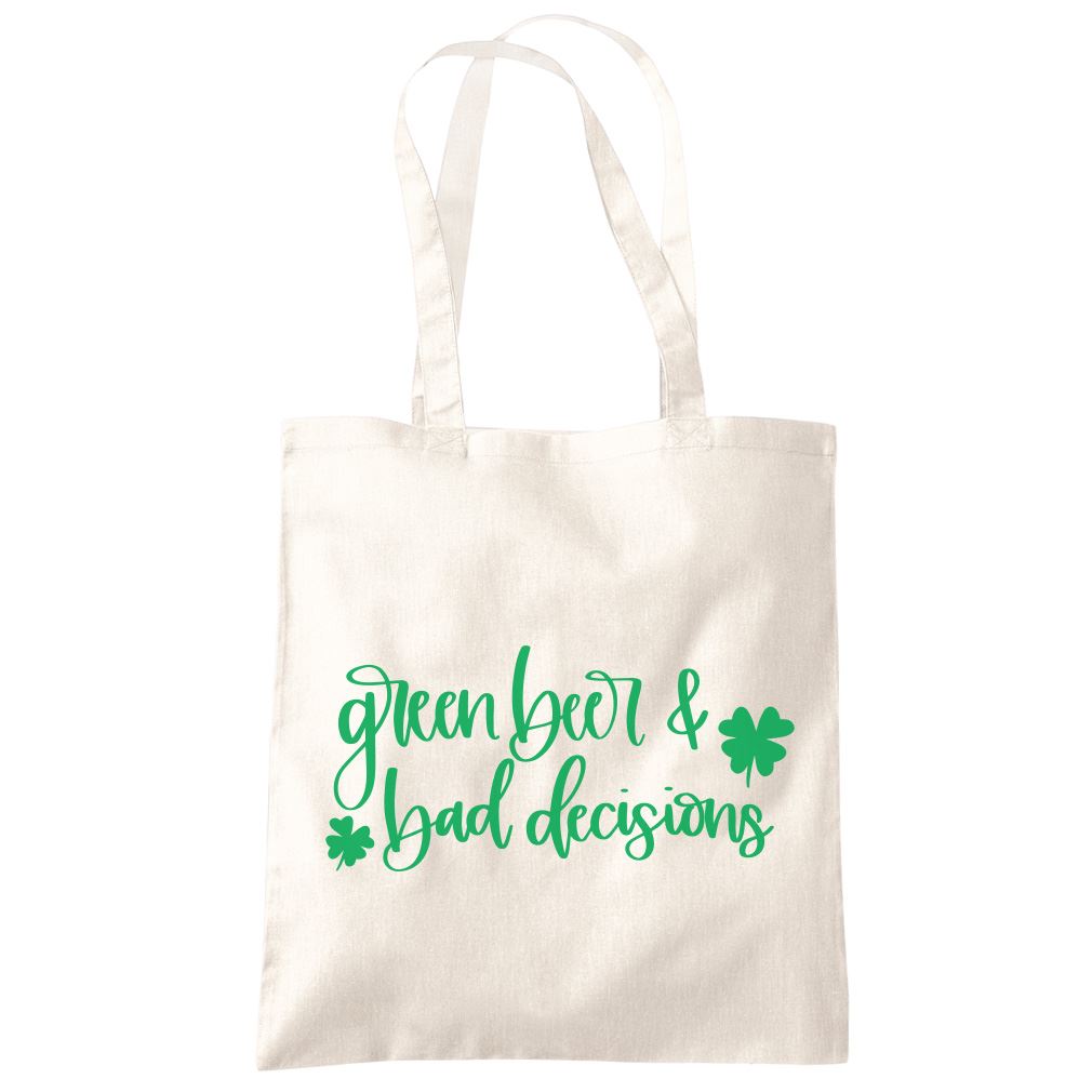 Green Beer Bad Decisions St Patrick's Day - Tote Shopping Bag