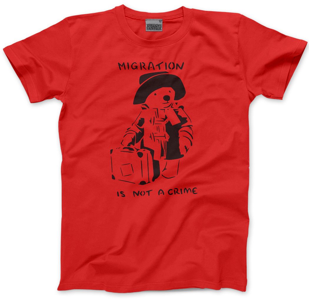 Migration is not a Crime Banksy - Mens and Youth Unisex T-Shirt