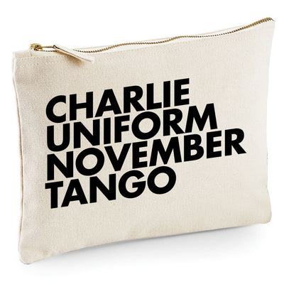 Charlie Uniform November Tango - Zip Bag Cosmetic Make up Bag Pencil Case Accessory Pouch