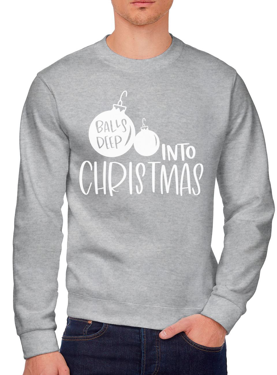 Balls Deep into Christmas - Mens Sweatshirt