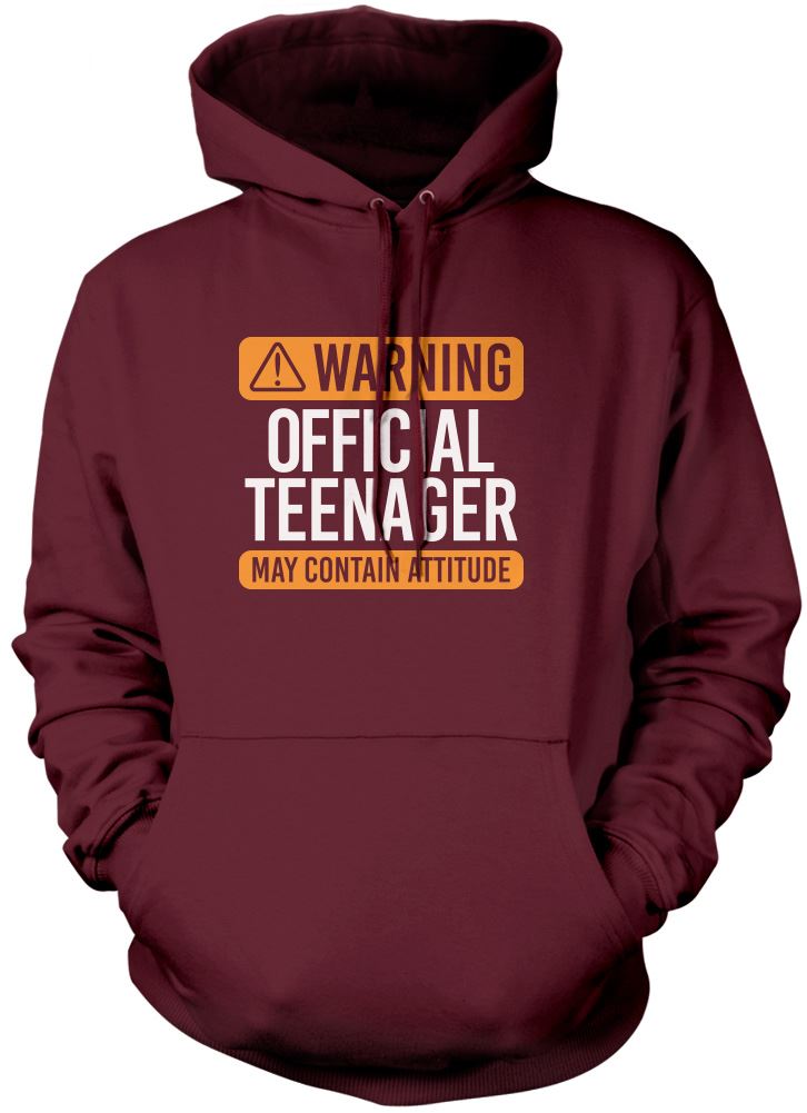 Warning Official Teenager - Kids Unisex Hoodie