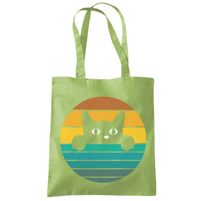 Retro Style Cat - Tote Shopping Bag