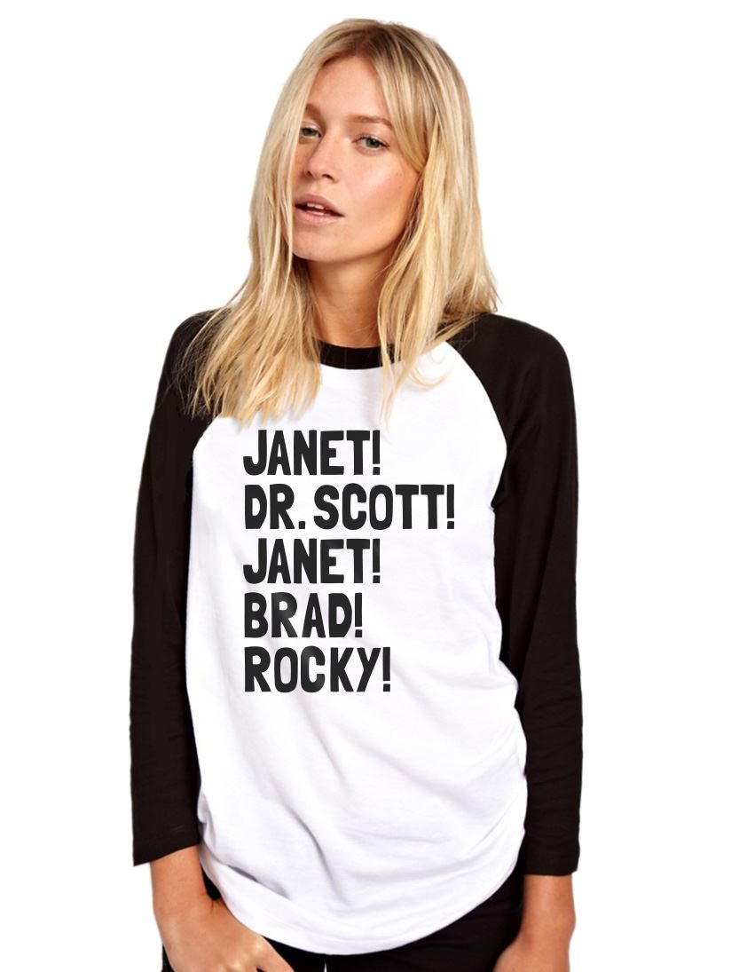 Janet! Dr. Scott! Janet! Brad! Rocky! - Womens Baseball Top