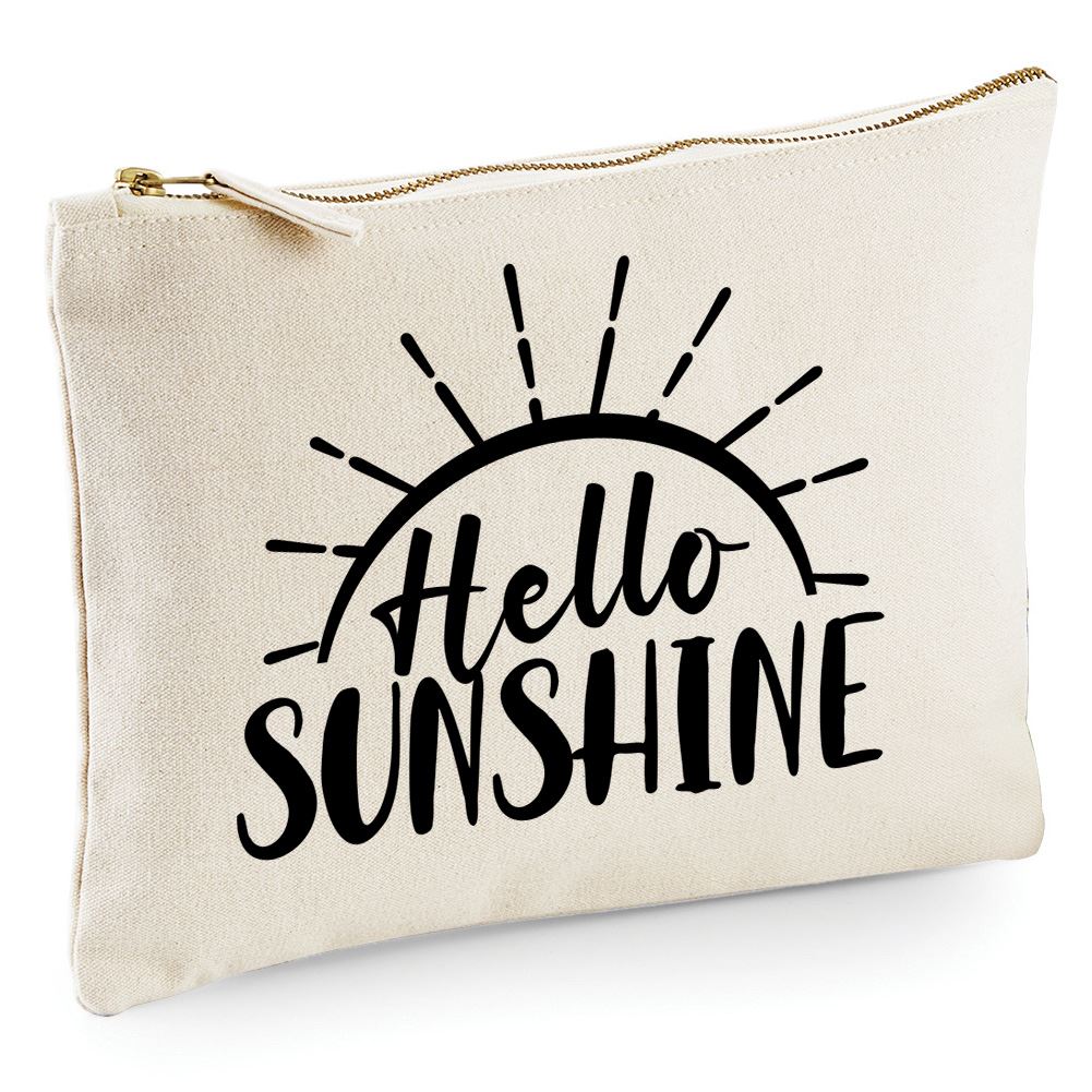 Hello Sunshine - Zip Bag Cosmetic Make up Bag Pencil Case Accessory Pouch