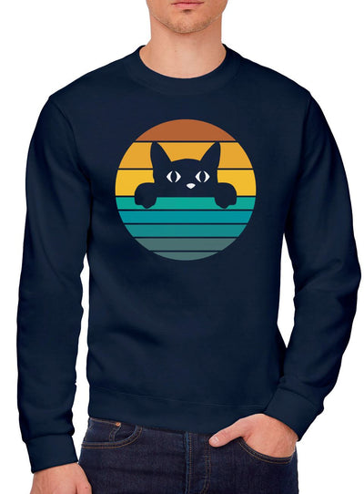 Retro Style Cat - Youth & Mens Sweatshirt