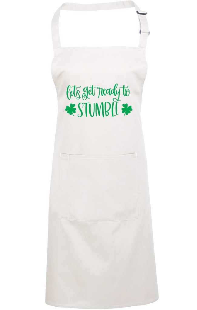 Lets Get Ready to Stumble St Patrick's Day - Apron - Chef Cook Baker
