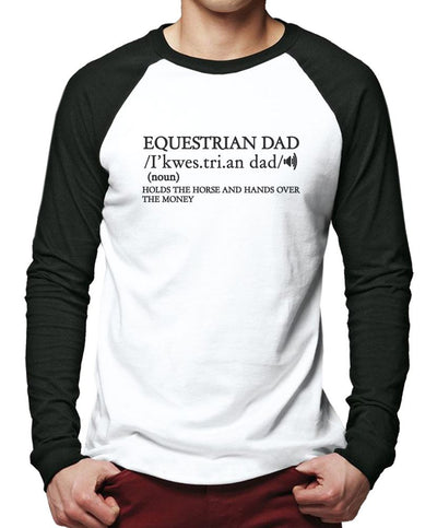 Equestrian Dad Dictionary Definition - Men Baseball Top
