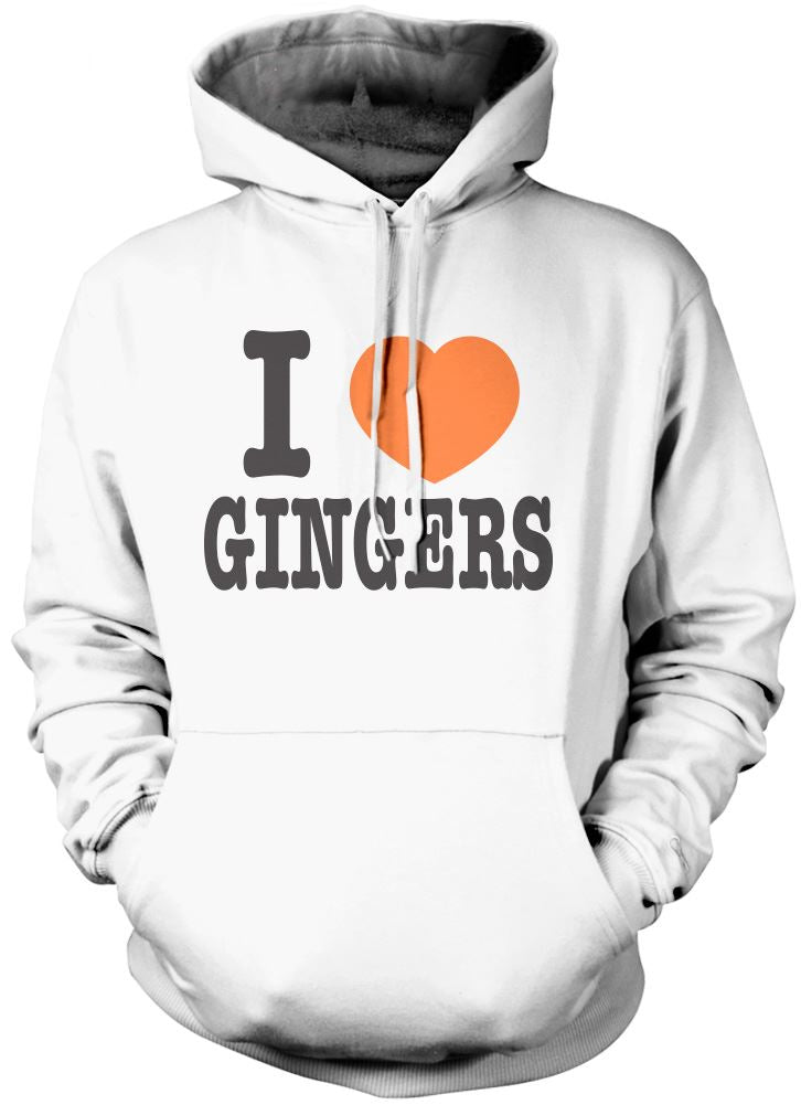 I Love Heart Gingers - Unisex Hoodie