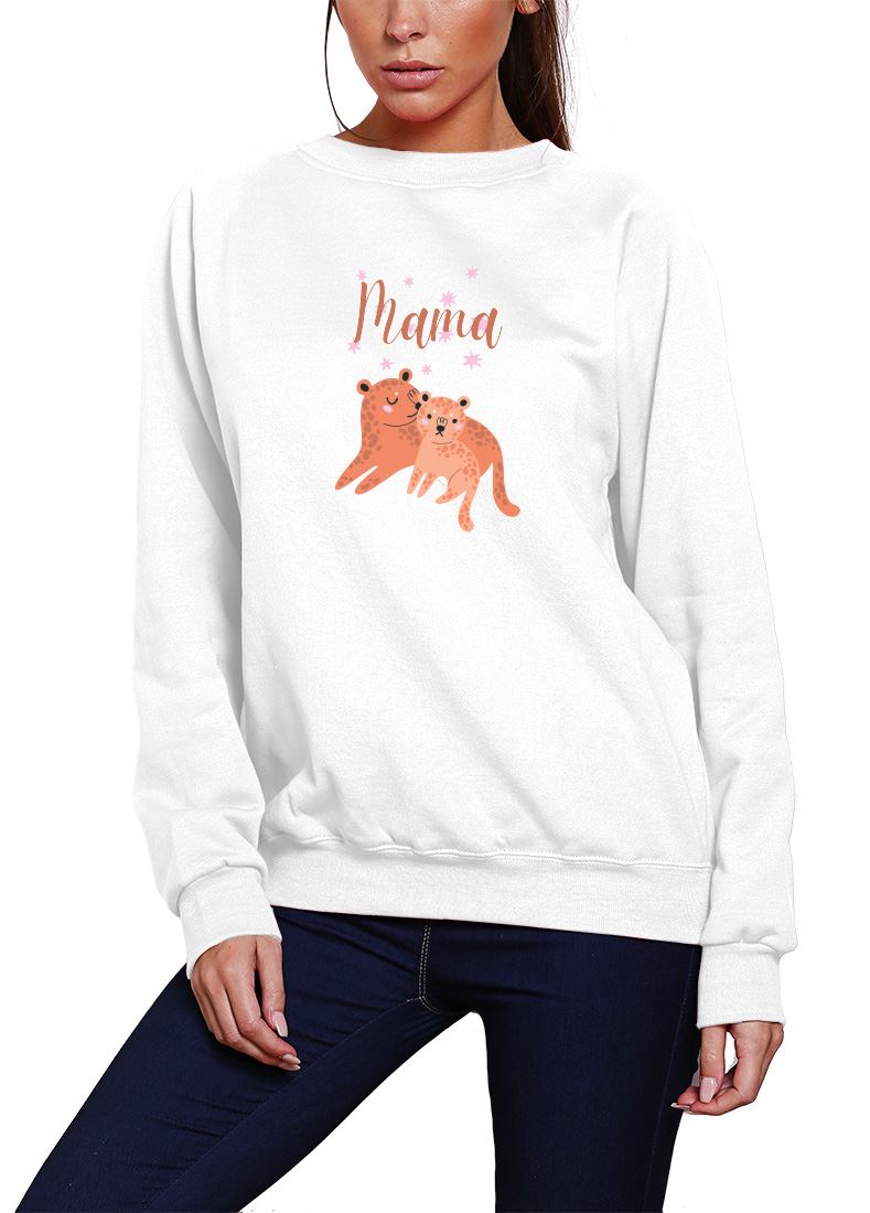Mama Cheetah - Womens Sweatshirt Jumper Mother's Day Mum Mama