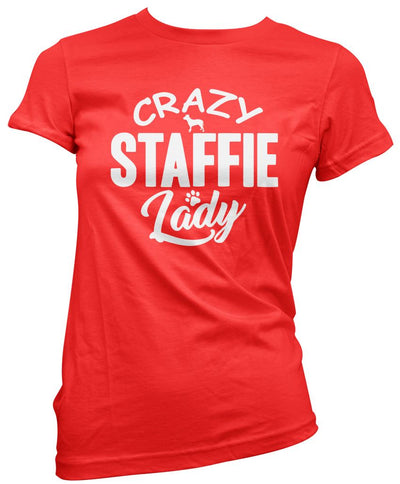 Crazy Staffie Lady - Womens T-Shirt