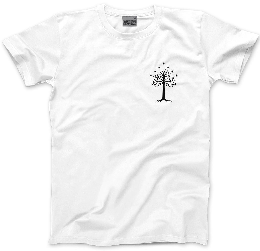 White Tree of Gondor Pocket Design - Mens and Youth Unisex T-Shirt