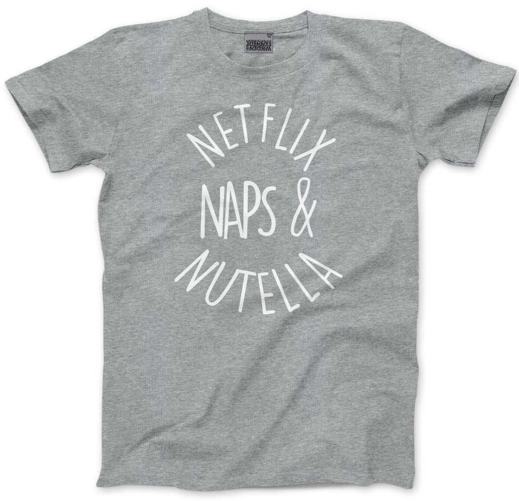Netflix Naps and Nutella - Mens and Youth Unisex T-Shirt