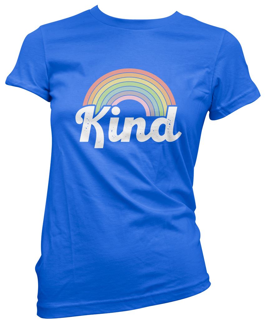 Be Kind Rainbow Womens T-Shirt