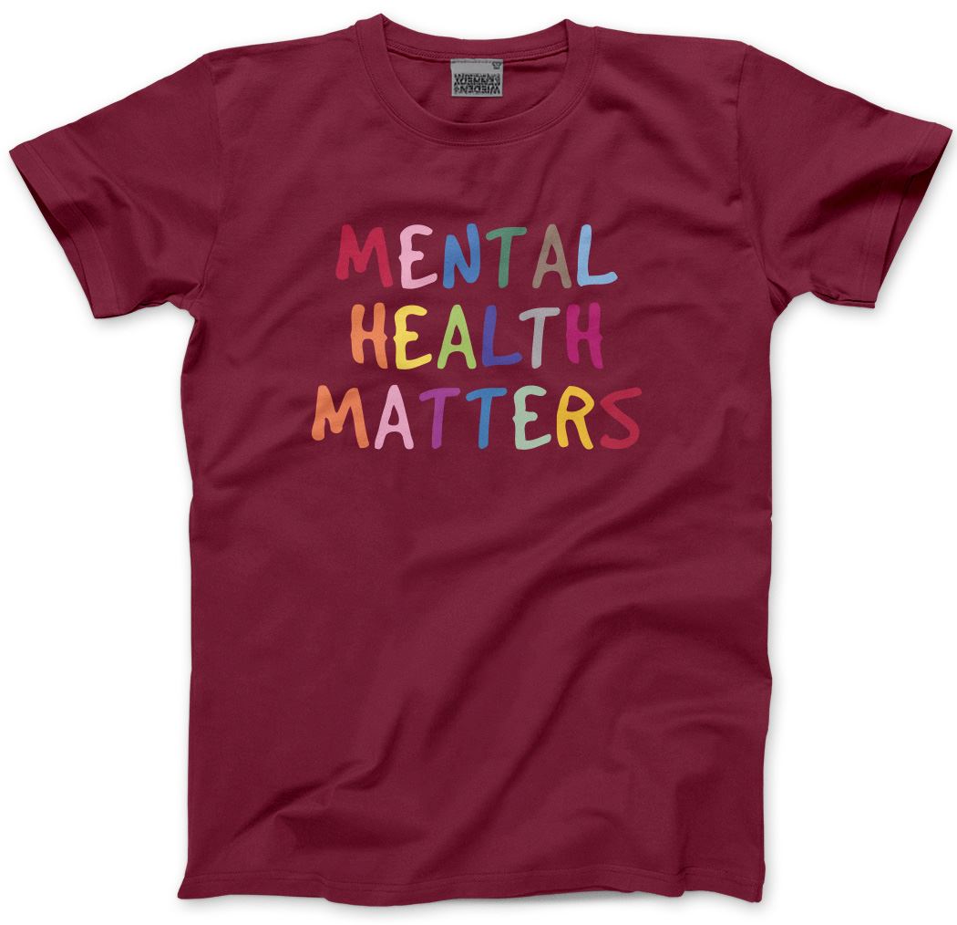 Mental Health Matters Rainbow - Mens and Youth Unisex T-Shirt