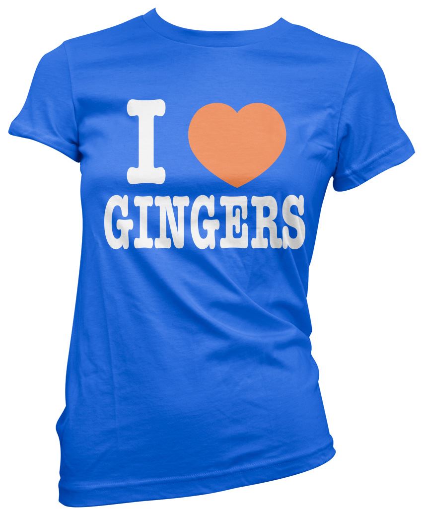 I Love Heart Gingers - Womens T-Shirt