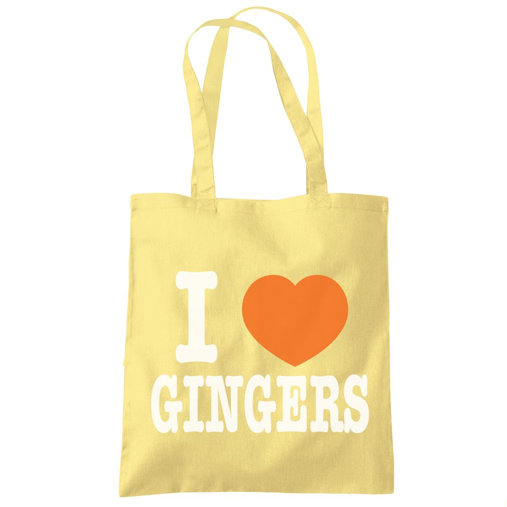I Love Heart Gingers - Tote Shopping Bag