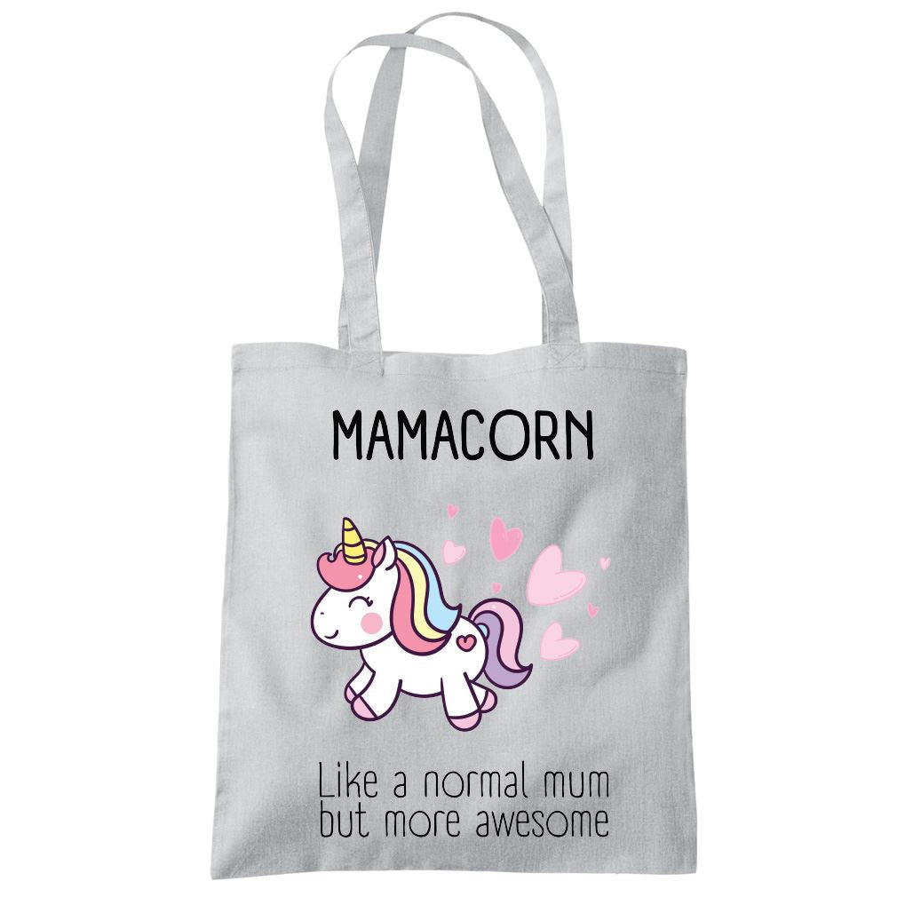 MamaCorn Unicorn Like a normal mum but more awesome - Tote Shopping Bag Mother's Day Mum Mama