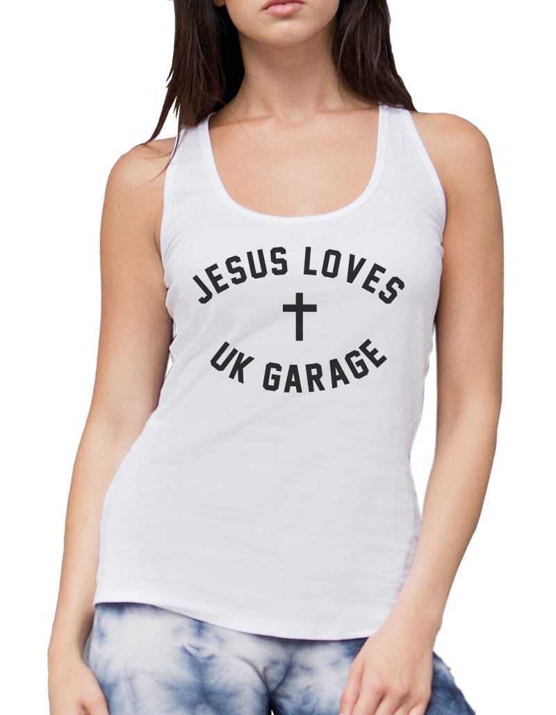 Jesus Loves UK Garage - Womens Vest Tank Top