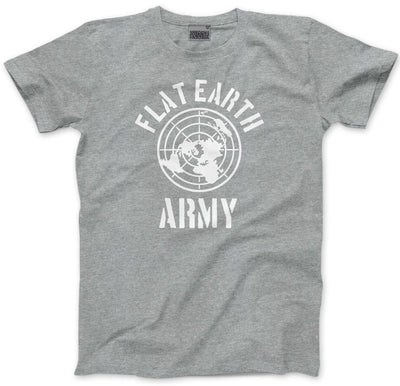 Flat Earth Army Flat-earther Theory - Mens and Youth Unisex T-Shirt