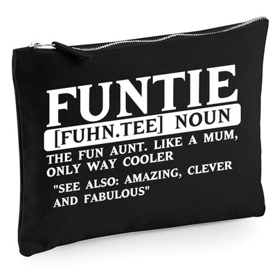 Funtie Fun Auntie - Zip Bag Costmetic Make up Bag Pencil Case Accessory Pouch