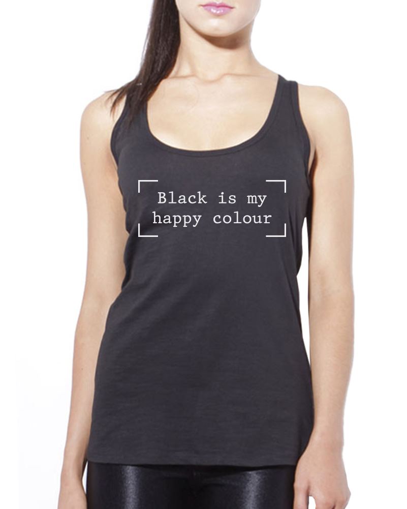 Black is my Happy Colour - Womens Vest Tank Top