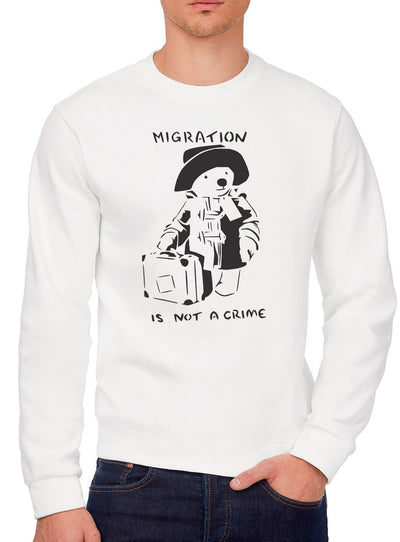 Migration is not a Crime Banksy - Youth & Mens Sweatshirt