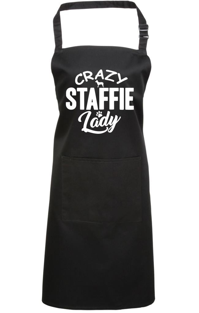 Crazy Staffie Lady - Apron - Chef Cook Baker
