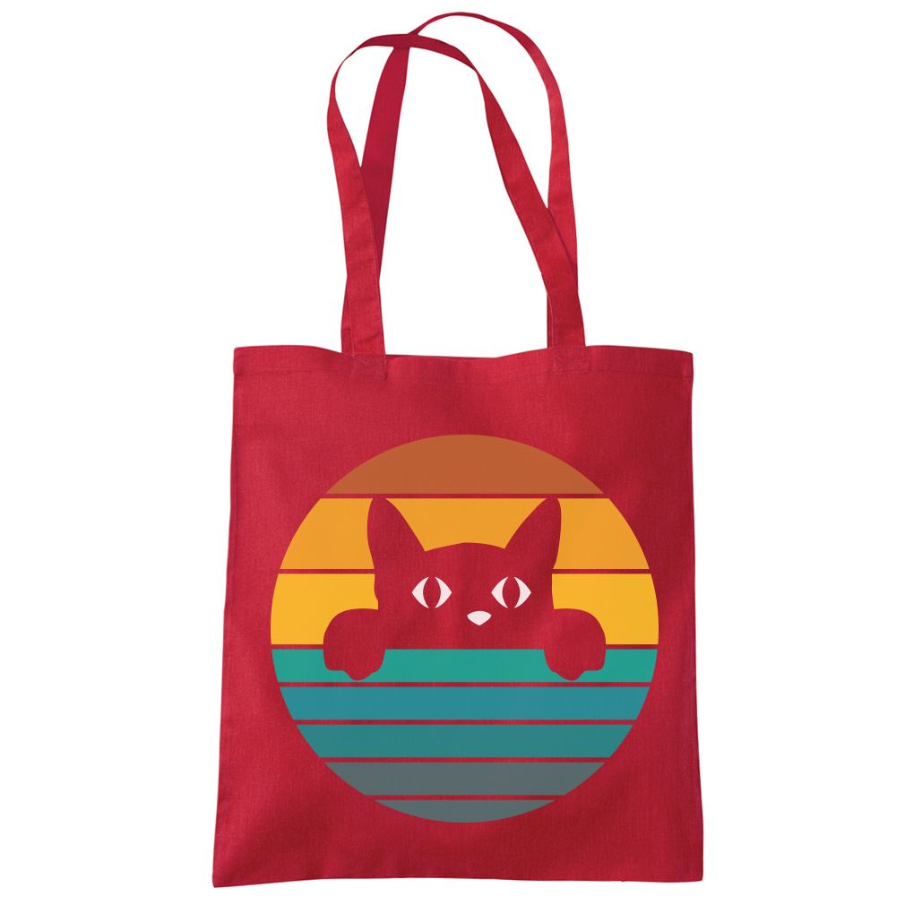 Retro Style Cat - Tote Shopping Bag