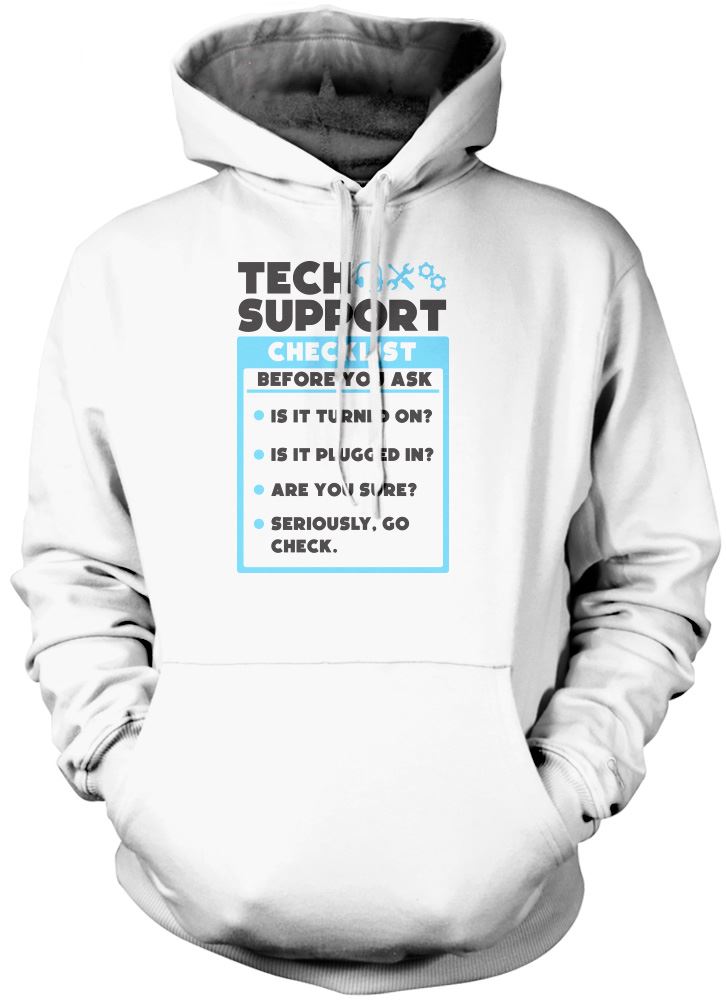 Tech Support Checklist Funny Sysadmin - Unisex Hoodie