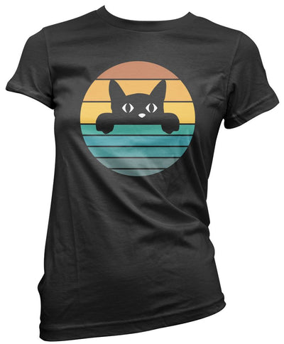 Retro Style Cat - Womens T-Shirt