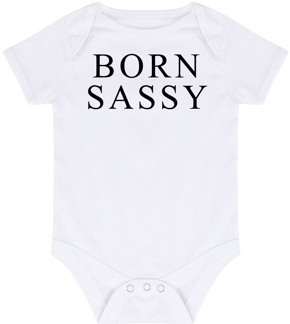 Born Sassy - Baby Vest Bodysuit Short Sleeve Unisex Boys Girls
