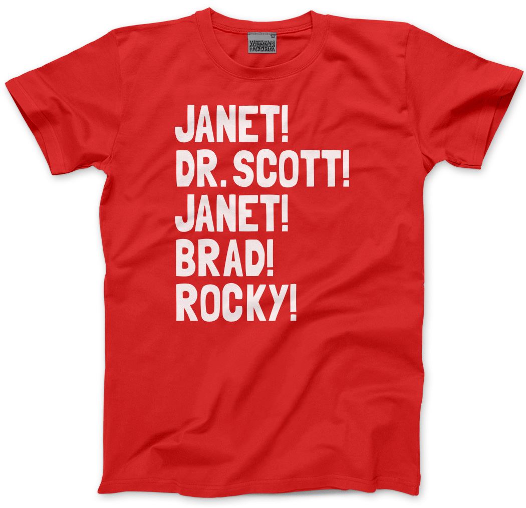 Janet! Dr. Scott! Janet! Brad! Rocky! - Kids T-Shirt