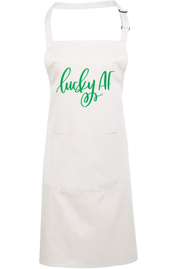 Lucky AF St Patrick's Day - Apron - Chef Cook Baker
