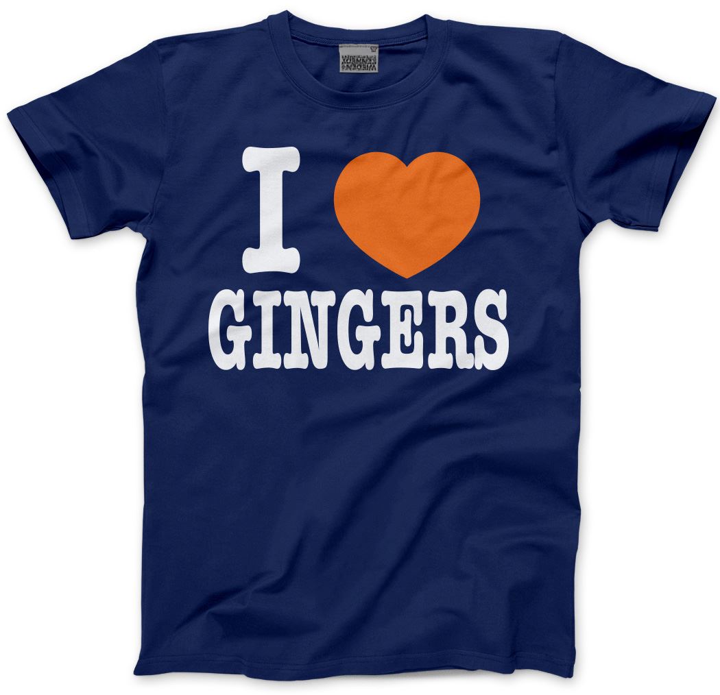 I Love Heart Gingers - Mens and Youth Unisex T-Shirt