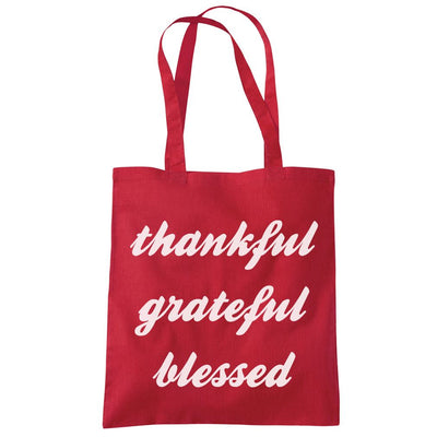 Thankful Grateful Blessed - Tote Shopping Bag