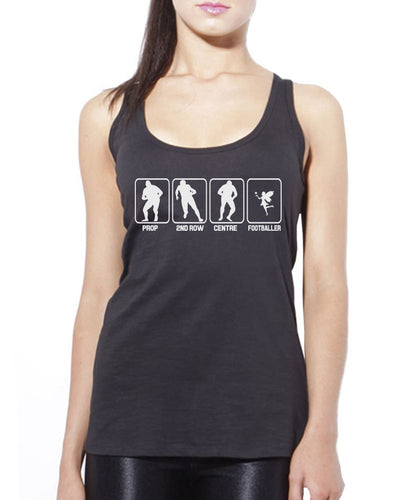 Rugby - Prop, 2nd Row Centre Footballer "Fairy" - Womens Vest Tank Top