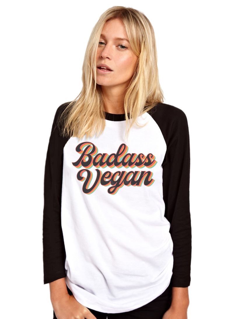 Bad Ass Vegan - Womens Baseball Top